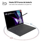 LG gram Pro 2 en 1 de 16 pulgadas Laptop OLED Ligero con Pantalla táctil y 16GB RAM Intel® Core™ Ultra 7 | Windows 11, 512GB SSD, 16T90SP-K.AA75B