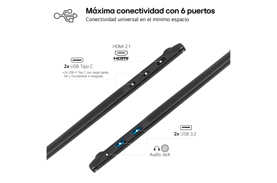 LG gram Pro de 16 pulgadas Laptop Ligero de 32GB RAM Intel® Core™ Ultra 7 | Windows 11, Pantalla IPS Antirreflejo, 16Z90SP-G.AD75B