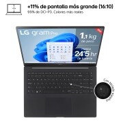 LG gram Pro de 16 pulgadas Laptop Ligero de 32GB RAM Intel® Core™ Ultra 7 | Windows 11, Pantalla IPS Antirreflejo, 16Z90SP-G.AD75B