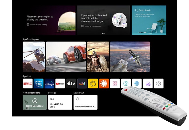 Conéctate a una red Wi-Fi usando webOS para acceder al contenido de video con las aplicaciones integradas