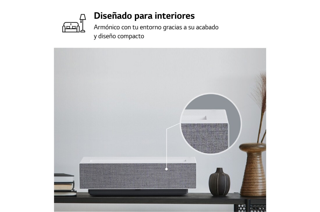 LG Proyector HU715QW - LG CineBeam con SmartTV webOS 6.0 (hasta 120'', fuente Láser, 2.500 lúmenes, 3840 x 2160px, HDR10), HU715QW