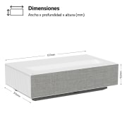 LG Proyector HU715QW - LG CineBeam con SmartTV webOS 6.0 (hasta 120'', fuente Láser, 2.500 lúmenes, 3840 x 2160px, HDR10), HU715QW