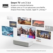 LG Proyector HU715QW - LG CineBeam con SmartTV webOS 6.0 (hasta 120'', fuente Láser, 2.500 lúmenes, 3840 x 2160px, HDR10), HU715QW
