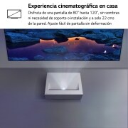 LG Proyector HU715QW - LG CineBeam con SmartTV webOS 6.0 (hasta 120'', fuente Láser, 2.500 lúmenes, 3840 x 2160px, HDR10), HU715QW