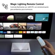 LG Proyector HU715QW - LG CineBeam con SmartTV webOS 6.0 (hasta 120'', fuente Láser, 2.500 lúmenes, 3840 x 2160px, HDR10), HU715QW