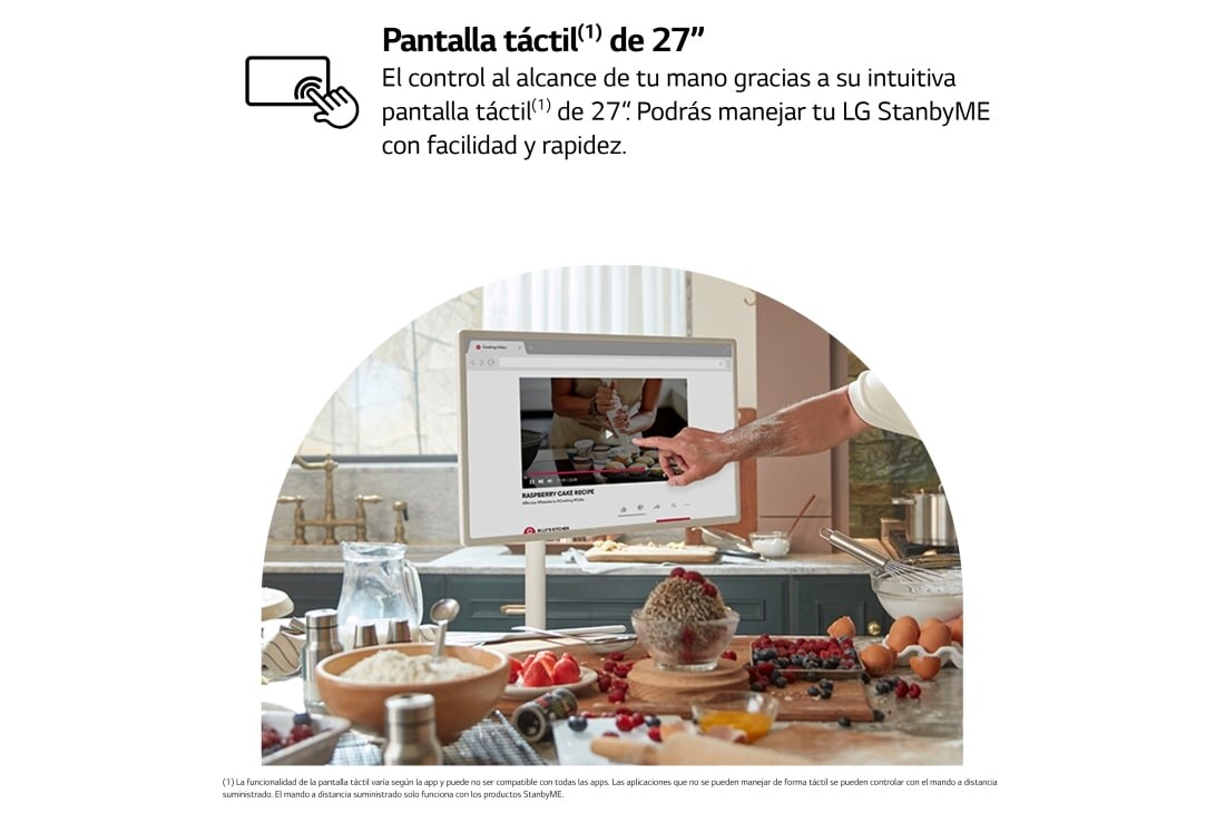 LG  LG StanbyMe el único Smart TV portátil y táctil que te acompaña estés donde estés., 27ART10AKPL