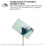 LG  LG StanbyMe el único Smart TV portátil y táctil que te acompaña estés donde estés., 27ART10AKPL