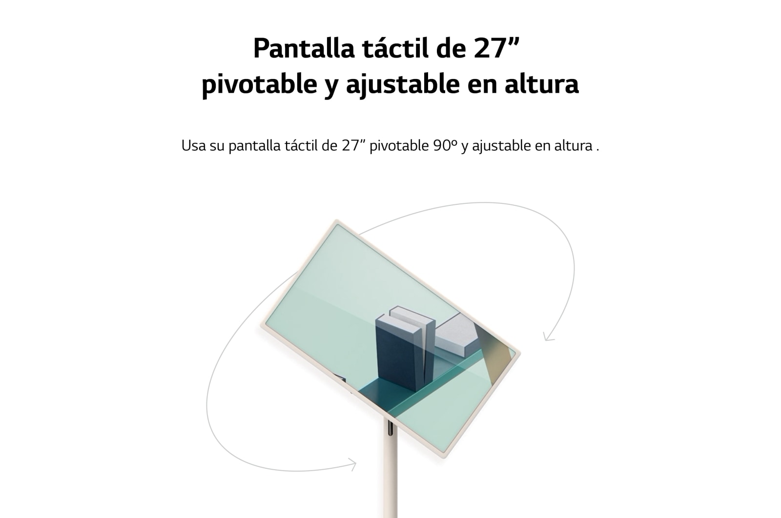 LG  LG StanbyMe el único Smart TV portátil y táctil que te acompaña estés donde estés., 27ART10AKPL