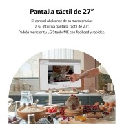 LG  LG StanbyMe el único Smart TV portátil y táctil que te acompaña estés donde estés., 27ART10AKPL