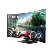 LG TV LG 4K OLED evo FLEXible con iluminación ambiente LED, Procesador Inteligente de Máxima Potencia 4K a9 Gen 5 con IA, compatible con el 100% de formatos HDR, HDR Dolby Vision y Dolby Atmos. Smart TV webOS22, único TV con G-Sync además de VRR y Freesync, el mejor TV para Gaming. , 42LX3Q6LA