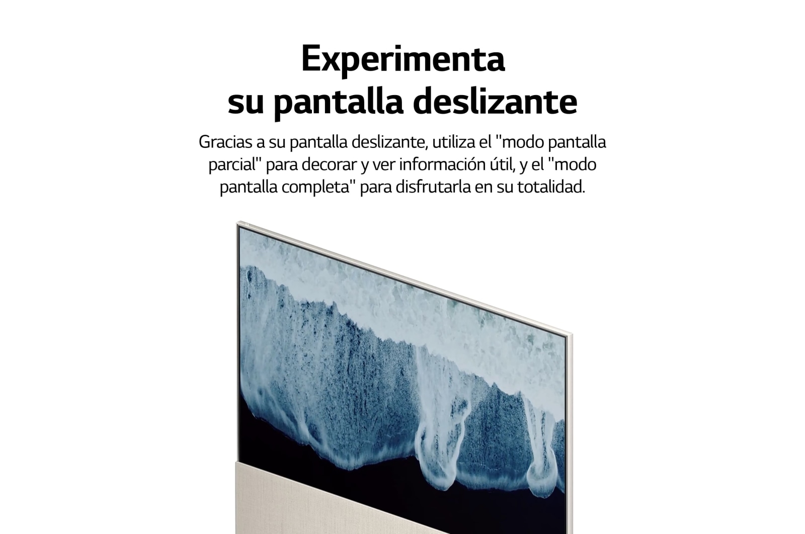 LG Televisor LG  4K OLED evo EASEL, Procesador Inteligente de Máxima Potencia 4K a9 Gen 5 con IA, compatible con el 100% de formatos HDR, HDR Dolby Vision y Dolby Atmos.  Smart TV webOS22. Exclusivo y elegante diseño en caballete., 65ART90E6QA