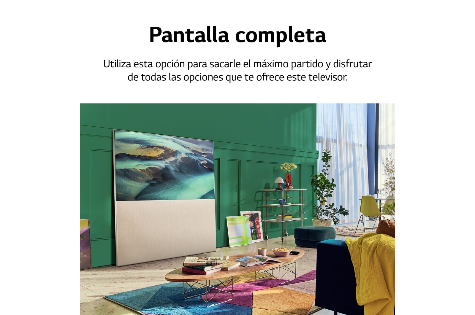 LG Televisor LG  4K OLED evo EASEL, Procesador Inteligente de Máxima Potencia 4K a9 Gen 5 con IA, compatible con el 100% de formatos HDR, HDR Dolby Vision y Dolby Atmos.  Smart TV webOS22. Exclusivo y elegante diseño en caballete., 65ART90E6QA