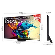 LG 65 pulgadas TV LG QNED MiniLED 4K serie AI QNED91  con Smart TV WebOS24, 65QNED91T6A