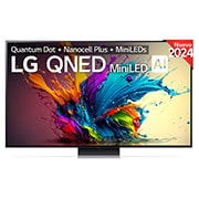 LG 75 pulgadas TV LG QNED MiniLED 4K serie AI QNED91  con Smart TV WebOS24, 75QNED91T6A