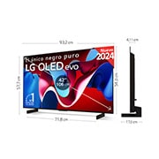 LG 42 pulgadas Smart TV LG OLED evo AI C4 4K 2024, OLED42C44LA