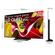 LG 55 pulgadas Smart TV LG OLED evo AI C4 4K 2024, OLED55C44LA
