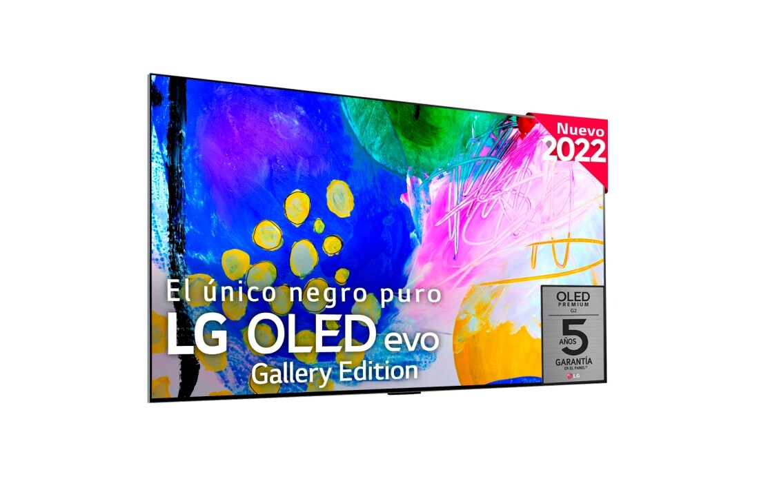 LG Televisor LG 4K OLED evo Gallery Edition, Procesador Inteligente de Máxima Potencia 4K a9 Gen 5 con IA, compatible con el 100% de formatos HDR, HDR Dolby Vision, Dolby Atmos, Smart TV webOS22, el mejor TV para Gaming. Ideal para colgar en la pared., OLED55G26LA