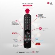 LG Televisor LG  4K OLED evo Gallery Edition, Procesador Inteligente de Máxima Potencia 4K a9 Gen 5 con IA, compatible con el 100% de formatos HDR, HDR Dolby Vision, Dolby Atmos, Smart TV webOS22, el mejor TV para Gaming.  Ideal para colgar en la pared., OLED55G26LA