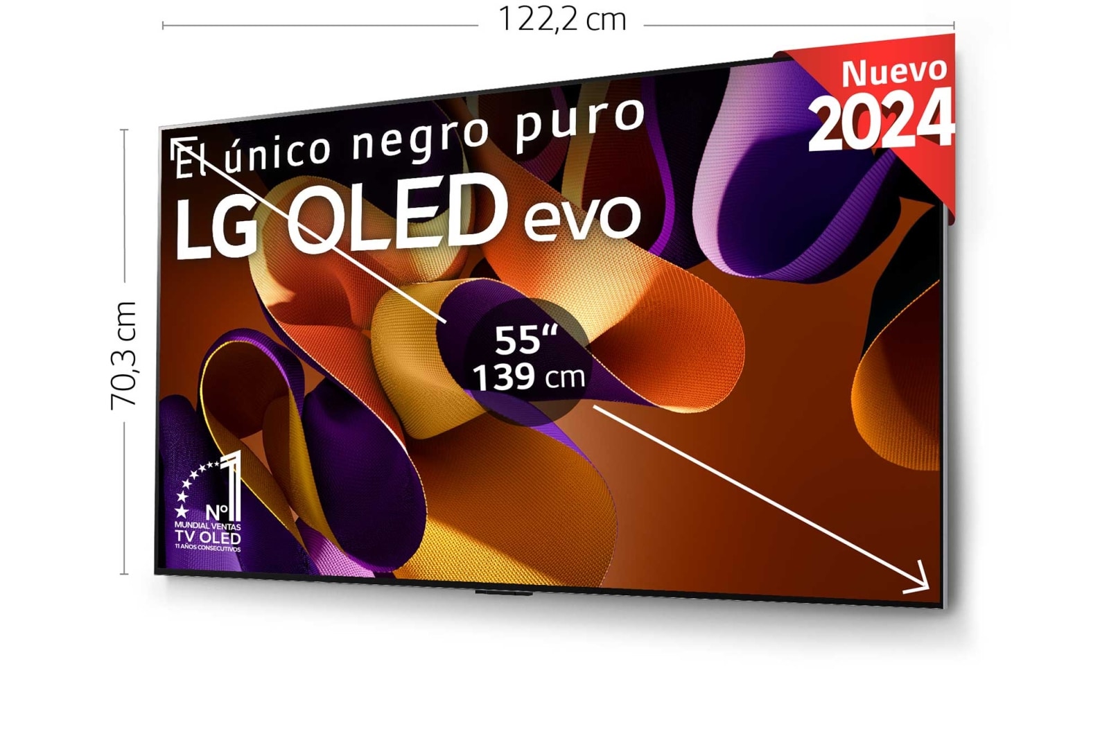 LG 55 pulgadas Smart TV LG OLED evo AI G4 4K 2024, OLED55G45LW