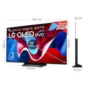 LG 65 pulgadas Smart TV LG OLED evo AI C4 4K 2024, OLED65C44LA