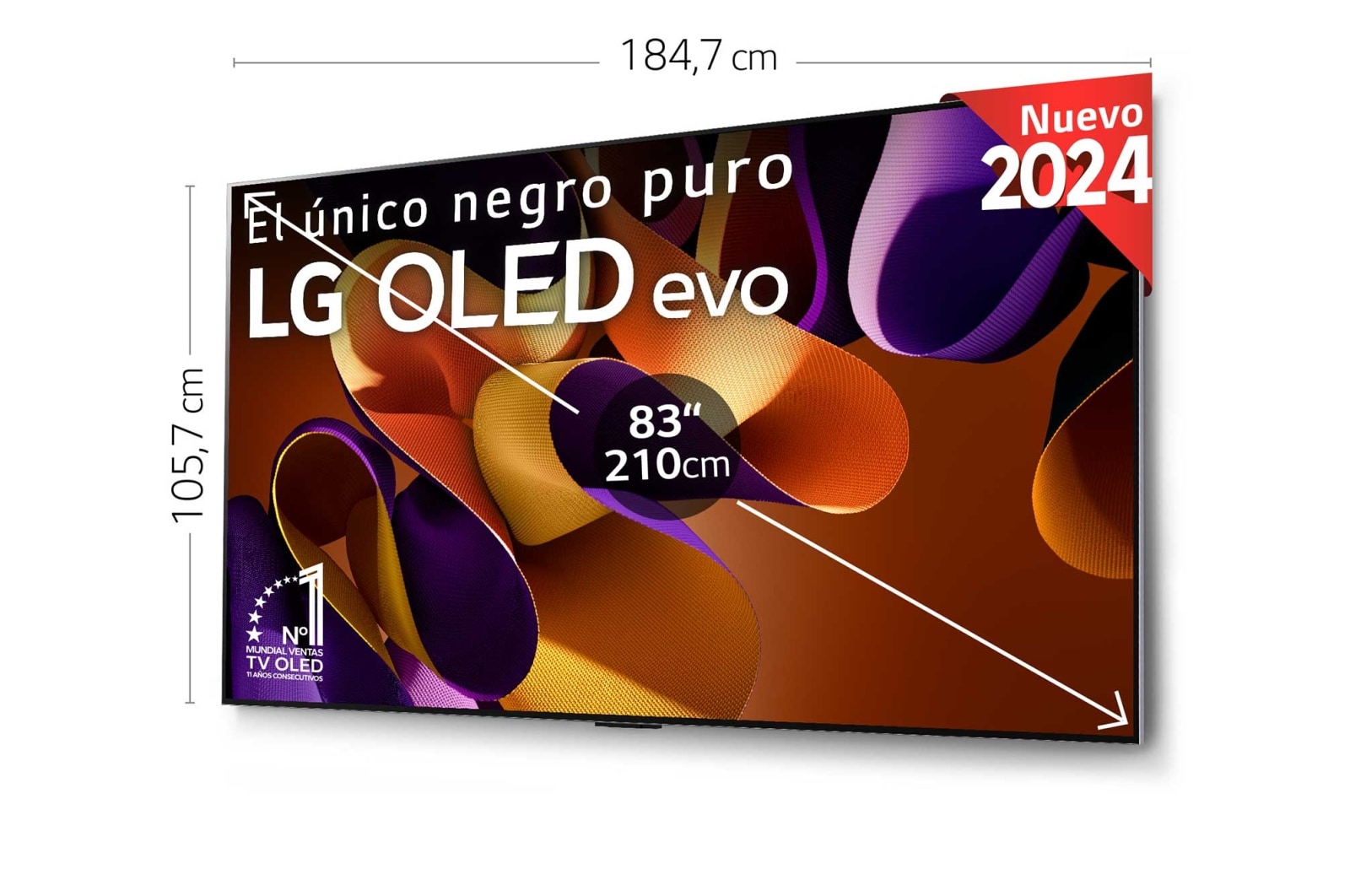 LG 83 pulgadas Smart TV LG OLED evo AI G4 4K 2024, OLED83G45LW