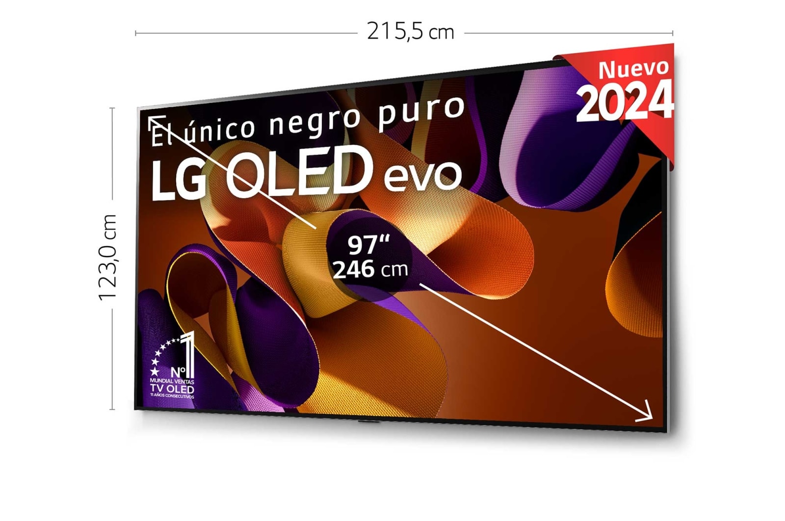 LG 97 pulgadas Smart TV LG OLED evo AI G4 4K 2024, OLED97G45LW