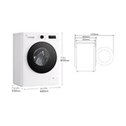LG Lavadora eficiente 9kg, 1400rpm, A, con vapor, Serie 100, F4X1009NWB