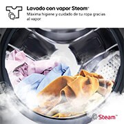 LG Lavadora eficiente 9kg, 1400rpm, A, con vapor, Serie 100, F4X1009NWB