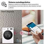 LG Lavadora eficiente 9kg, 1400rpm, A, con vapor, Serie 100, F4X1009NWB