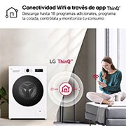 LG Lavadora eficiente 9kg, 1400rpm, A, con vapor, Serie 100, F4X1009NWB