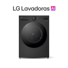 Vista frontal del producto lavadora LG AI