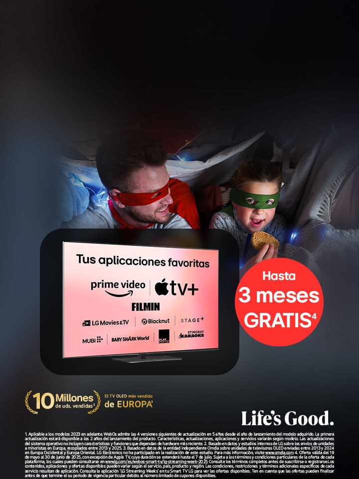 Hay un cuadro rojo con texto que dice “LG Streaming Week”.
