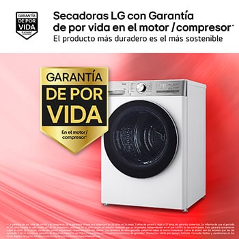 LG Secadora 10kg, C, con Bomba de calor Dual Inverter, Blanca , Serie 900, RH10V9AV2WR