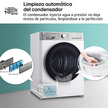 LG Secadora 10kg, C, con Bomba de calor Dual Inverter, Blanca , Serie 900, RH10V9AV2WR