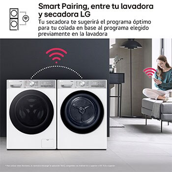 LG Secadora 10kg, C, con Bomba de calor Dual Inverter, Blanca , Serie 900, RH10V9AV2WR