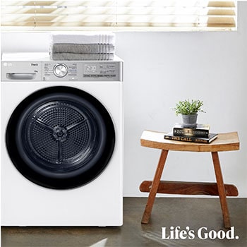 LG Secadora 10kg, C, con Bomba de calor Dual Inverter, Blanca , Serie 900, RH10V9AV2WR