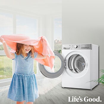 LG Secadora 10kg, C, con Bomba de calor Dual Inverter, Blanca , Serie 900, RH10V9AV2WR