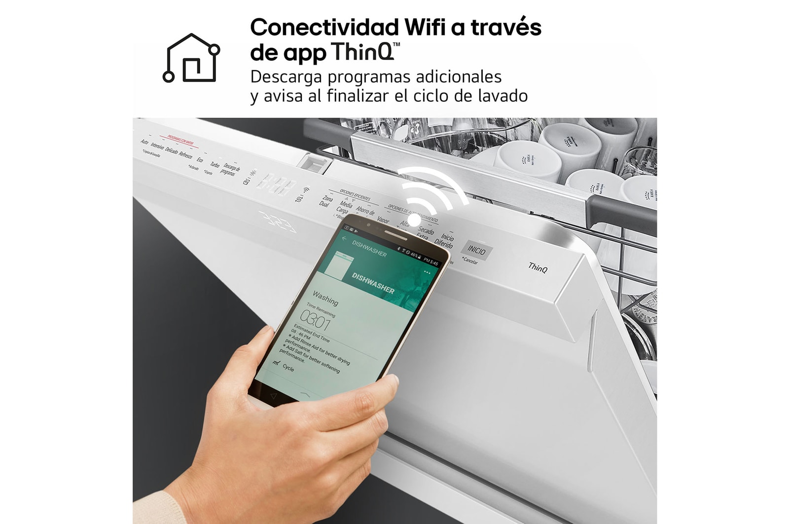 LG Secadora 9kg, C, con Bomba de calor Dual Inverter,  Blanca, Serie 500, RH90V5AV6N