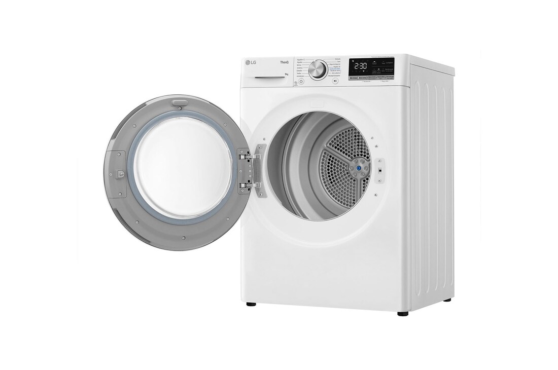 LG Secadora 9kg, C, con Bomba de calor Dual Inverter,  Blanca, Serie 500, RH90V5AV6N