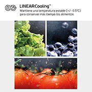 LG Frigorífico American Combi InstaView ™, Clasificación E, 638 L, Acero texturizado antihuellas, GMG960MBEE