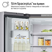 LG Frigorífico American Combi InstaView ™, Clasificación E, 638 L, Acero texturizado antihuellas, GMG960MBEE