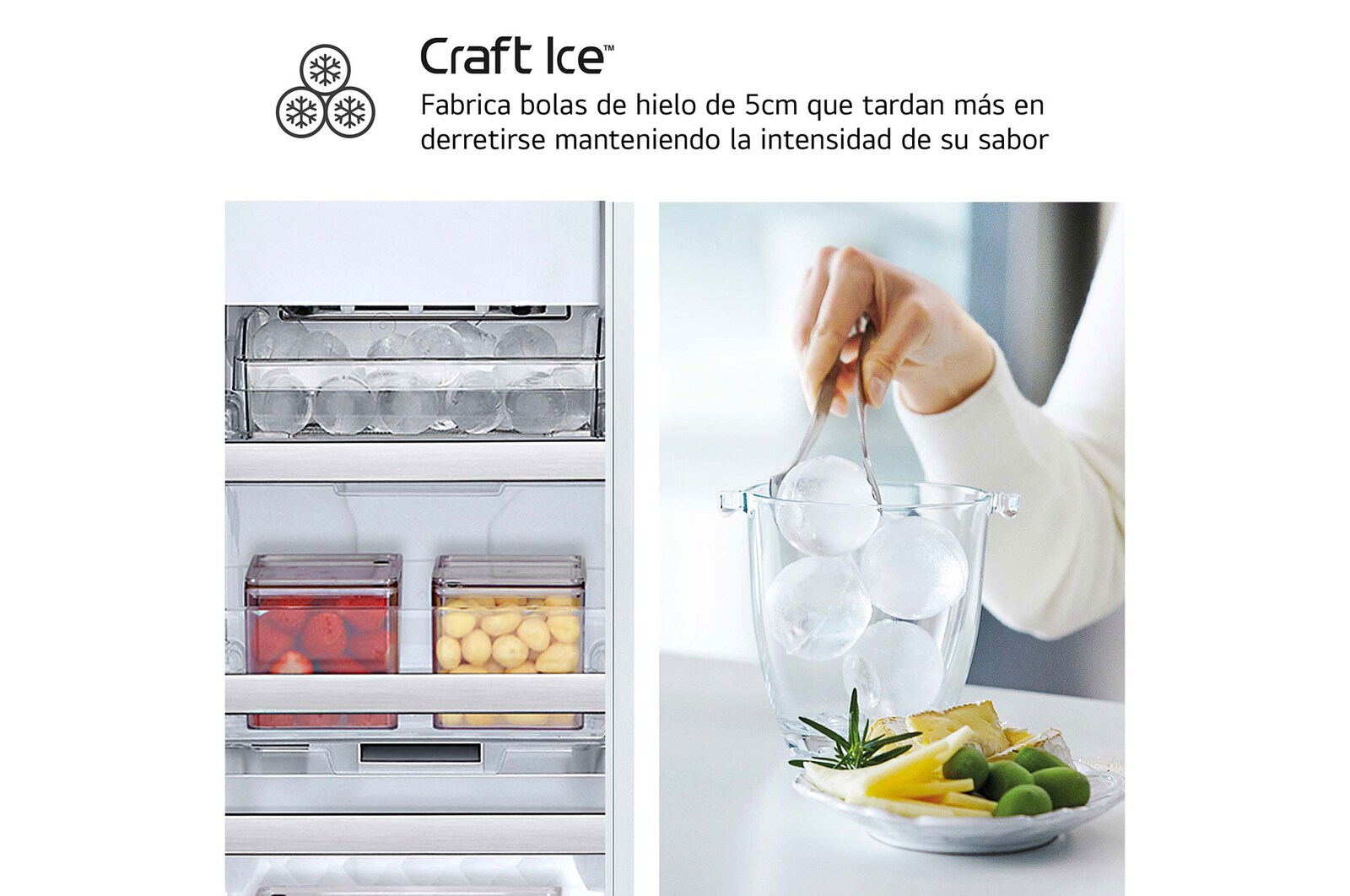 LG Frigorífico American Combi InstaView ™, Clasificación E, 638 L, Acero texturizado antihuellas, GMG960MBEE