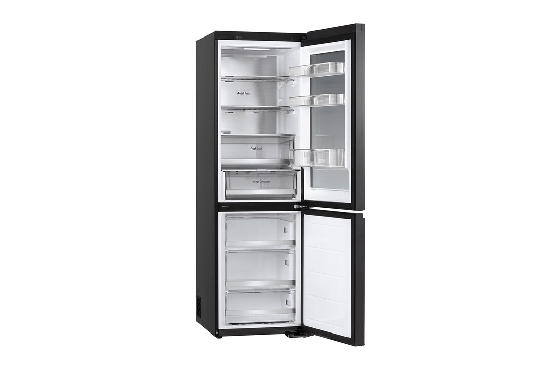 LG Frigorífico Combi Instaview  Door Cooling+, 1,86 m, Clasificación C, capacidad de 352 l,  Acero negro grafito, GBG5160CEV