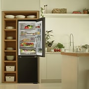 LG Frigorífico Combi Instaview  Door Cooling+, 1,86 m, Clasificación C, capacidad de 352 l,  Acero negro grafito, GBG5160CEV