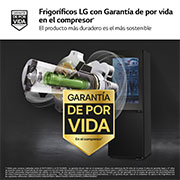 LG Frigorífico Combi Instaview  Door Cooling+, 1,86 m, Clasificación C, capacidad de 352 l,  Acero negro grafito, GBG5160CEV