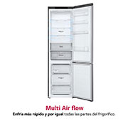 LG Frigorífico Combi 2.03m, Clasificación C, capacidad de 419l, Inox antihuellas, serie P-600, GBP62PZNCN1