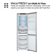 LG Frigorífico Combi Door Cooling+, 1,86m, Clasificación D, capacidad de 374l, inox antihuellas. Serie 700, GBV7180DPY