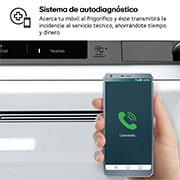 LG Frigorífico Combi Door Cooling+, 1,86m, Clasificación D, capacidad de 374l, inox antihuellas. Serie 700, GBV7180DPY