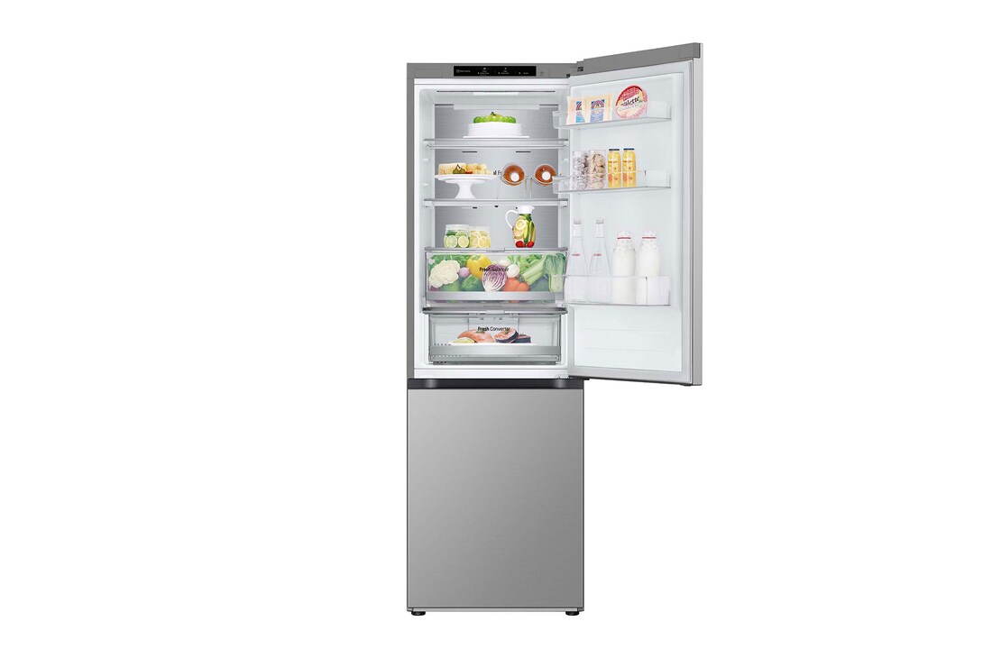 LG Frigorífico Combi Door Cooling+, 1,86m, Clasificación D, capacidad de 374l, inox antihuellas. Serie 700, GBV7180DPY