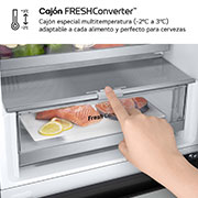 LG Frigorífico Combi Door Cooling+,  2,03m, Clasificación C, capacidad de 419l, inox antihuellas. Serie 700, GBV7280CPY, GBV7280CPY